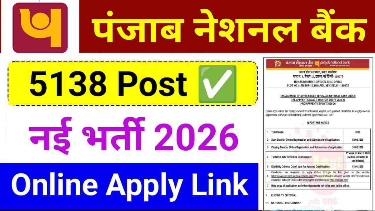 PNB Apprentice Vacancy 2026