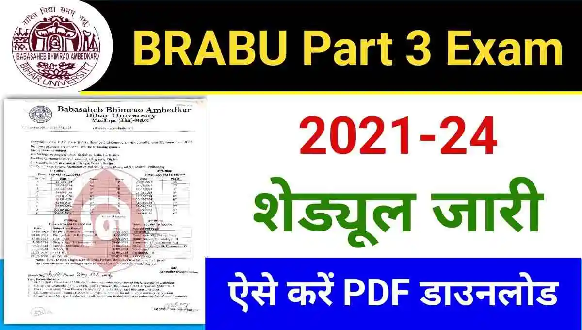 Brabu part 3 exam schedule 2021-24 out