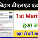 Bihar DElEd 1st Merit List 2024