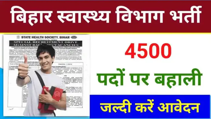 Bihar SHS CHO Recruitment 2024