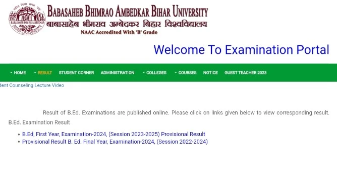 Brabu bed 1st year result 2023-25 declared