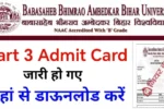 Brabu part 3 admit card download