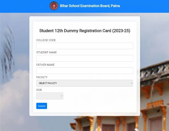 Bihar board 12th registration card download link 2025