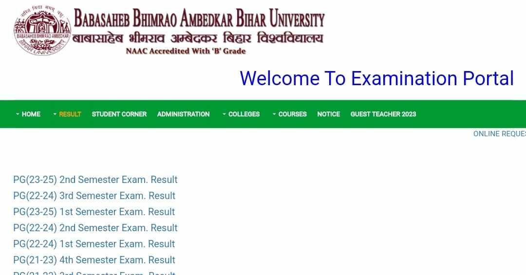 BRABU PG 2nd Semester Result 2023-25 Download