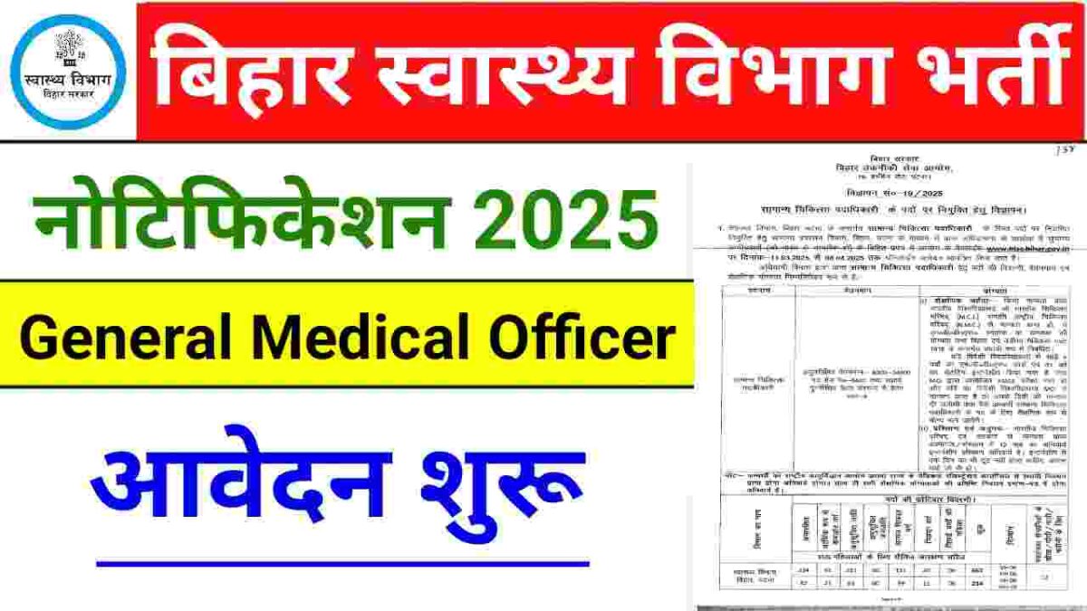 Bihar BTSC GMO Vacancy 2025
