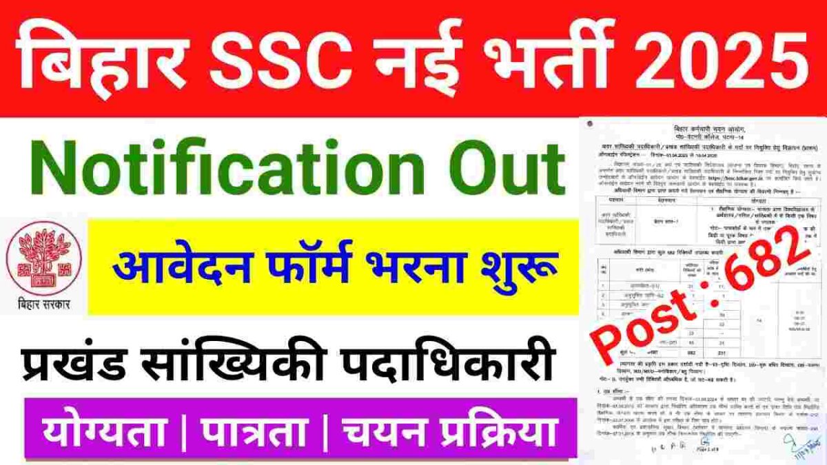Bihar Statistical Officer Vacancy 2025