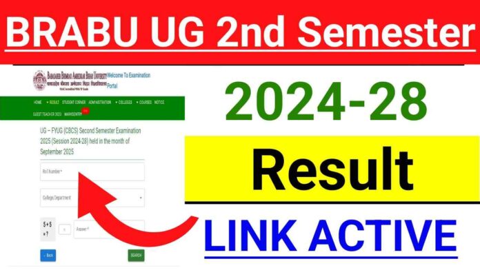 BRABU UG 2nd Semester Result 2024-28
