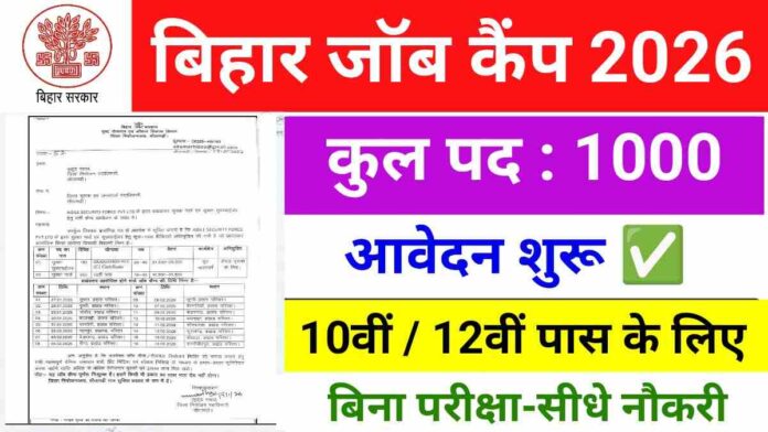 Bihar Job Camp 2026