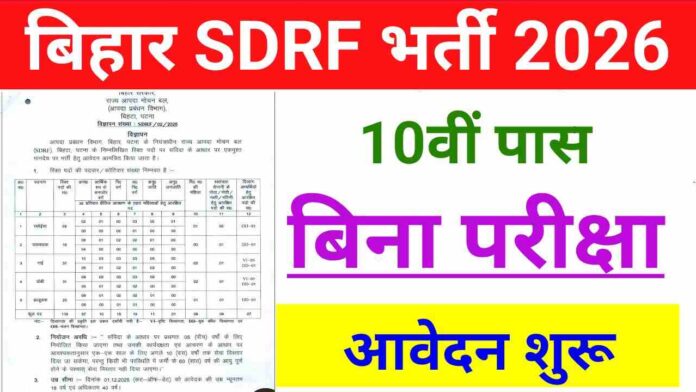 Bihar SDRF Bharti 2026