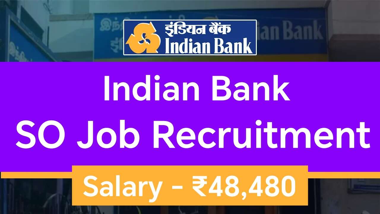Indian Bank SO Recruitment 2026