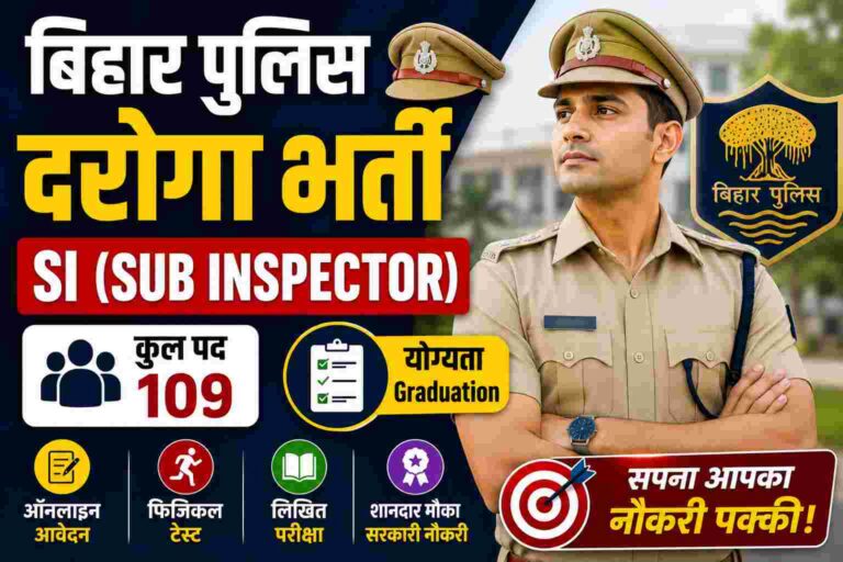Bihar Police SI Vacancy 2026: कहीं हाथ से न निकल जाए दारोगा बनने का मौका! 9 अगस्त से पहले तुरंत करें आवेदन
